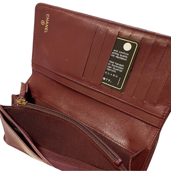 ❤️SOLD❤️2012 CHANEL Continental Black Caviar Quilted CLASSIC Leather Wallet - Picture 14 of 16